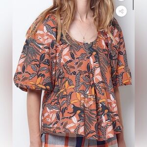 Corey Lynn Calter Jenny swing top in “monkey around” print